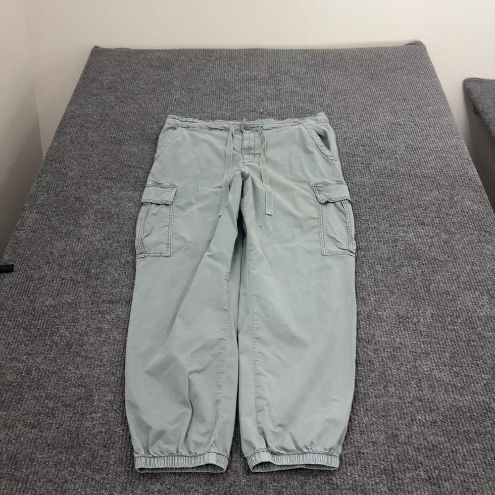 American Eagle Cargo Pants Mens 39x28 Sage Green Cotton Stretch Jogger Utility